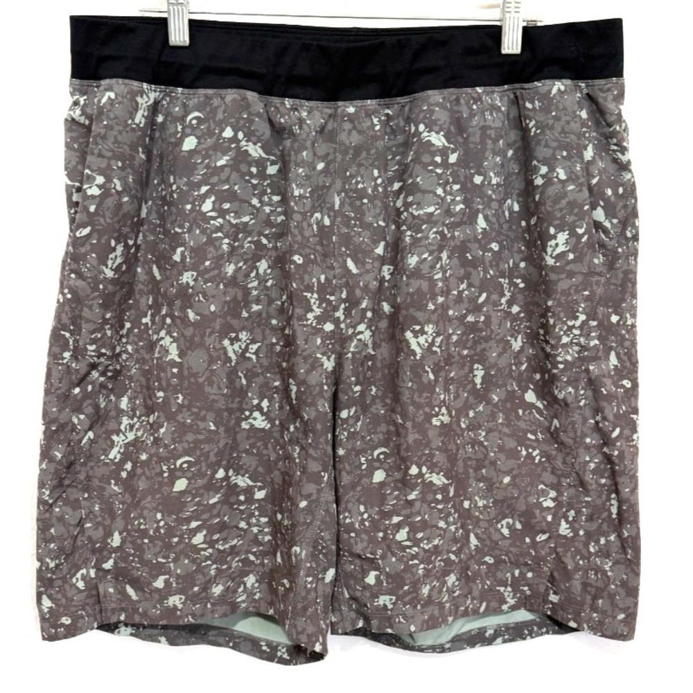 Zella Men's XL Green & Black Abstract Print Core Athletic Shorts